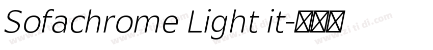 Sofachrome Light it字体转换